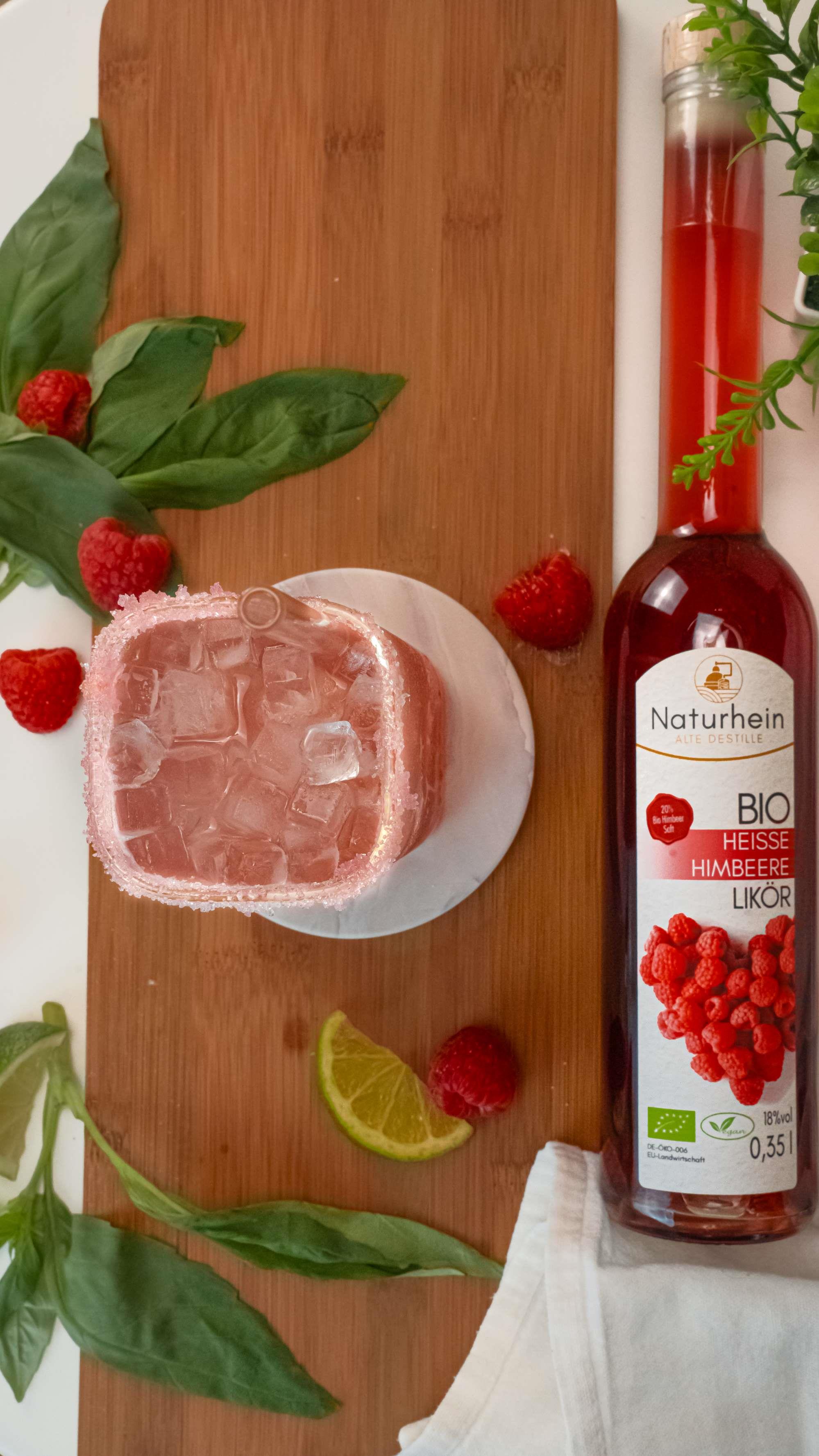 Bio Himbeer-Likör – aromatisch-fruchtig mit 20 % Bio Himbeersaft