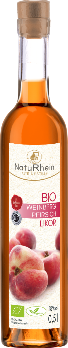Bio Weinbergpfirsich Likör – sonnige Pfirsichnote, 20 % Bio Pfirsichsaft