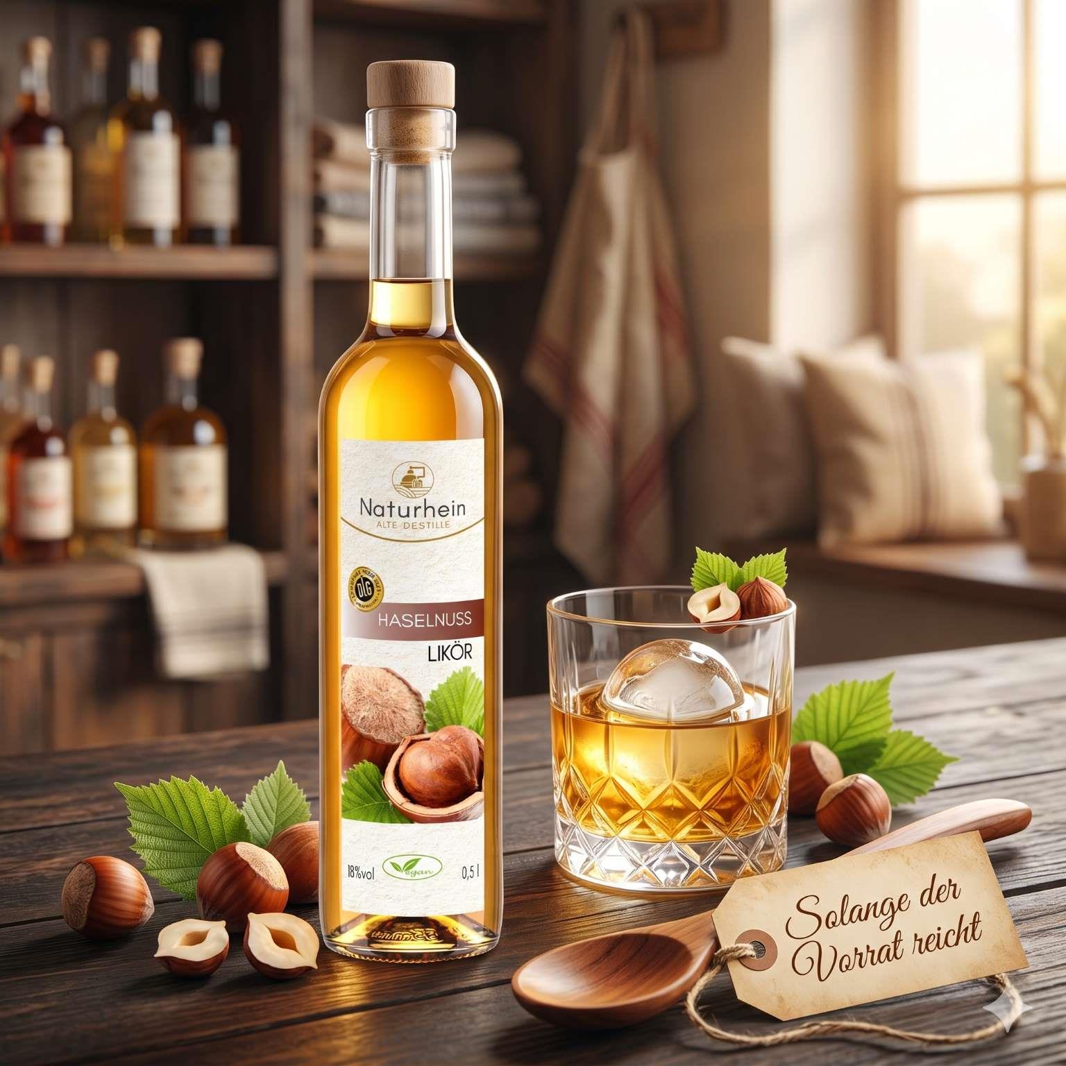 Gerösteter Haselnuss Genusslikör – Aroma wie Nougat mit 18 %