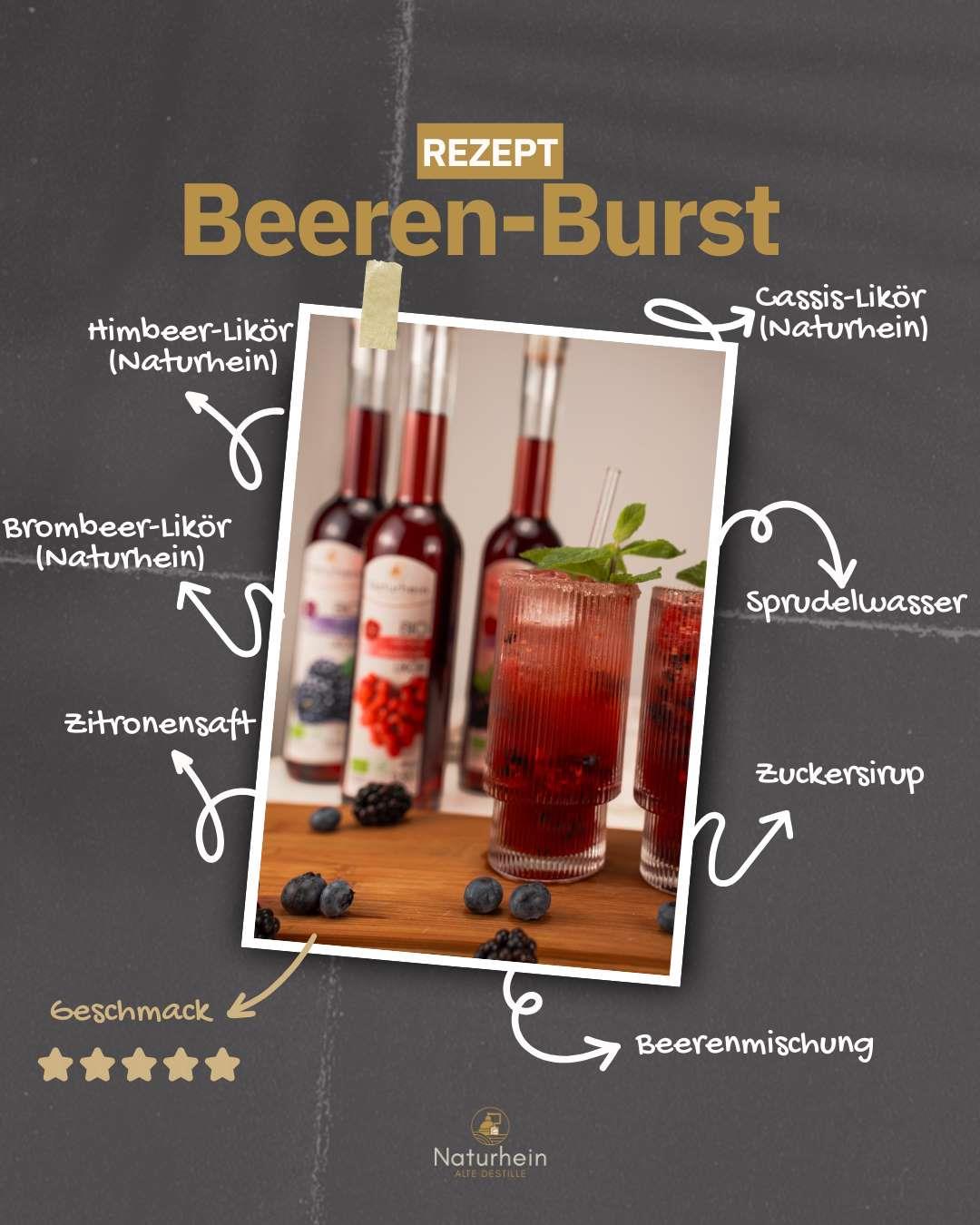 Bio Brombeer Genuss-Likör – 20 % Bio Brombeersaft, samtig & aromatisch