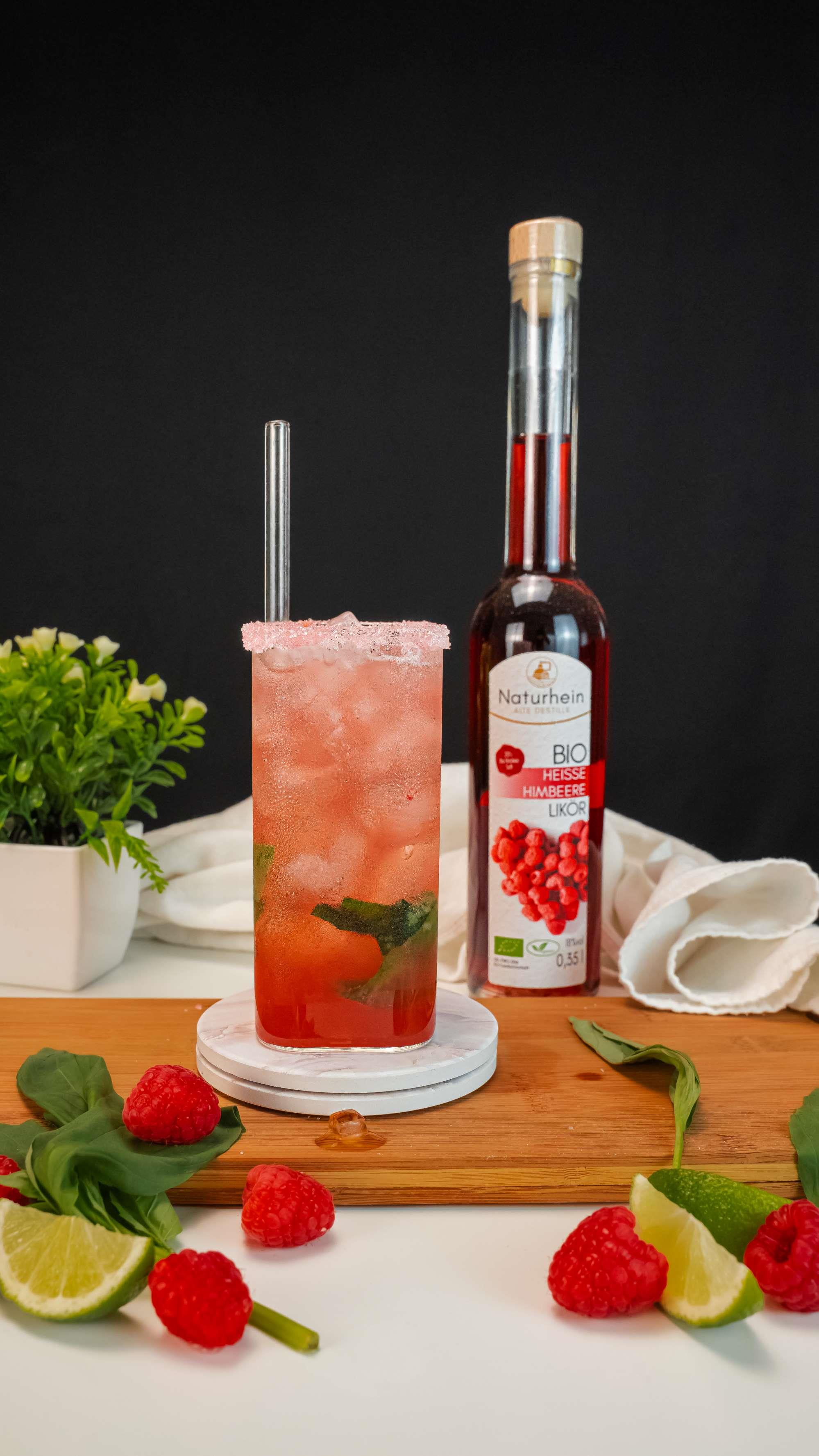 Heisse Beere, BIO Himbeer Likör 0.1 l, 18 vol%